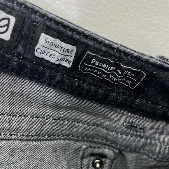 MISS ME Signature Cuffed Skinny Black Embellished & Embroidered Jeans Womens 29 - Picture 11 of 14